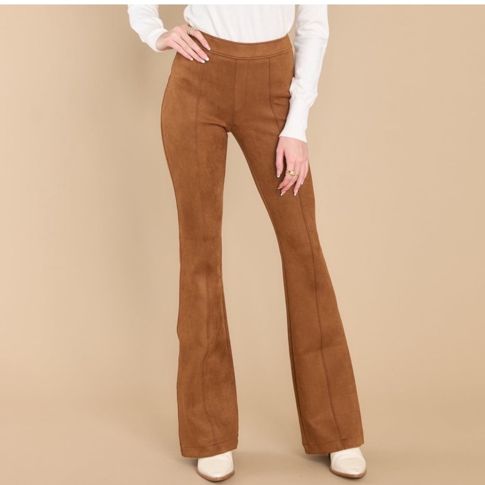 NWT SPANX Tan Suede Flair Pants
